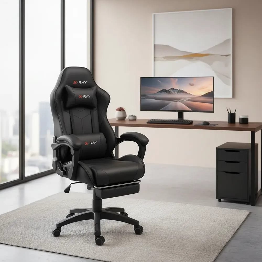 Cadeira gamer ergonômica reclinável