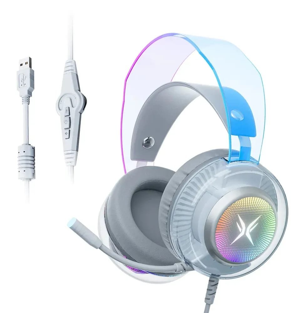Headset gamer 7.1 com microfone, para PS5, PC e Xbox